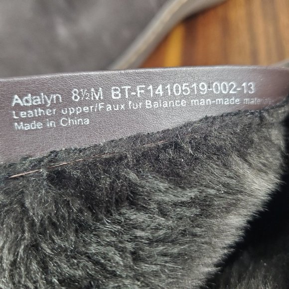 Baretraps Boots Womens 8.5 M Brown Suede Leather Faux Fur Lined Zip Winter Ankle - Picture 9 of 9